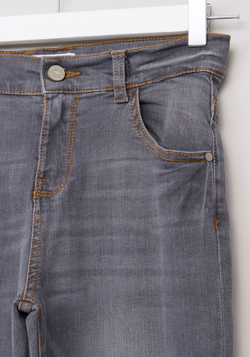 Lee Cooper Pocket Detail Jeans with Button Closure-Jeans-image-1