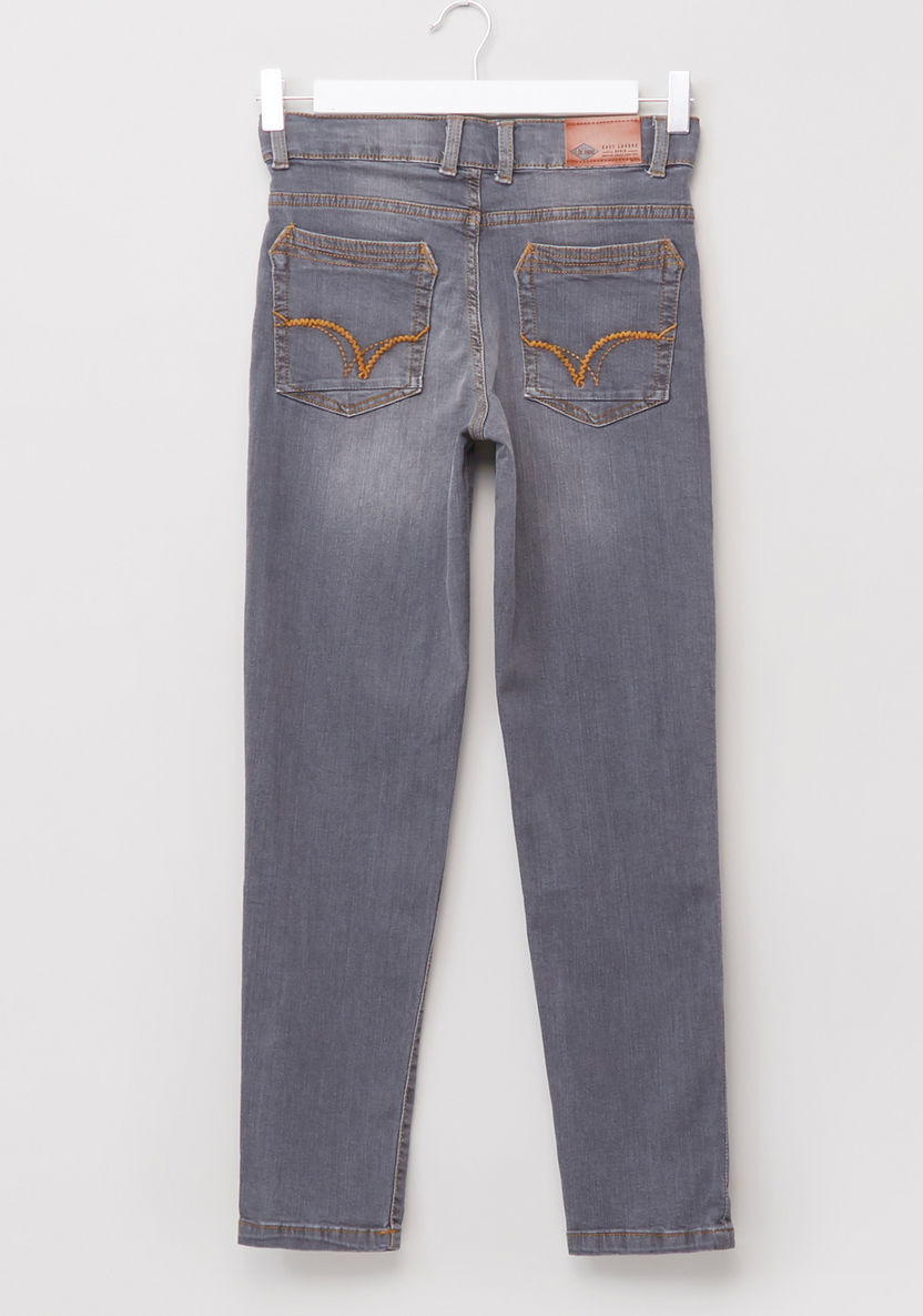 Lee Cooper Pocket Detail Jeans with Button Closure-Jeans-image-2