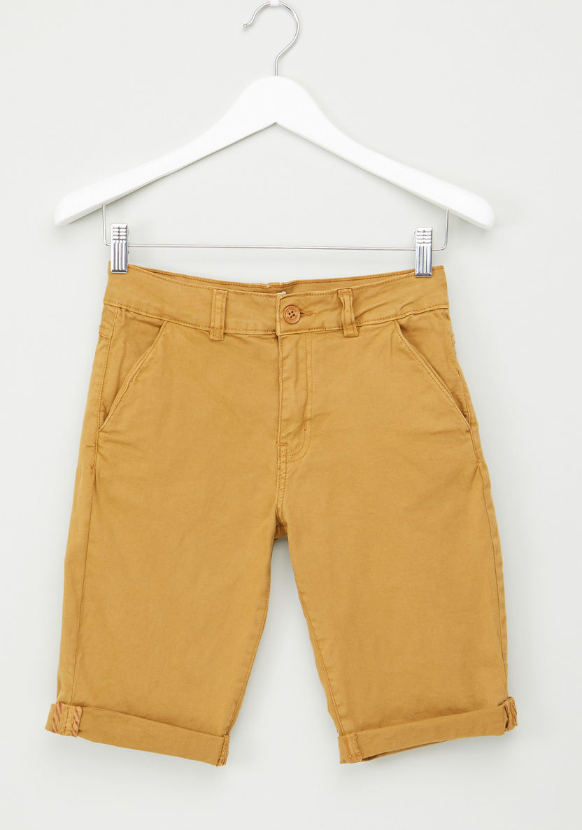 Lee Cooper Shorts with Button Closure and Pocket Detail-Shorts-image-0