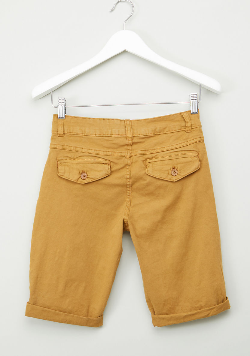 Lee Cooper Shorts with Button Closure and Pocket Detail-Shorts-image-2