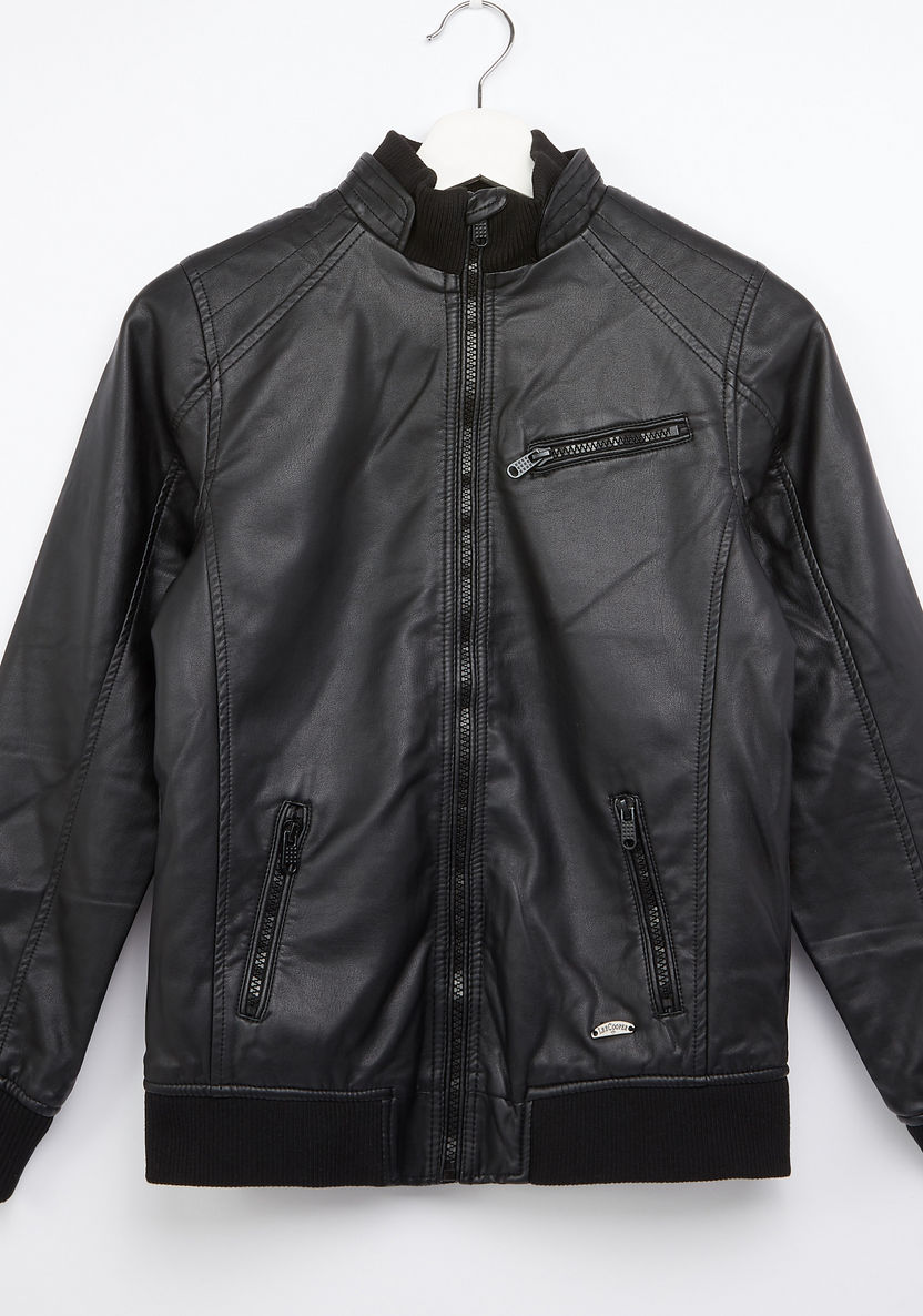 Lee Cooper Zippered Pocket Detail Biker Jacket-Coats and Jackets-image-0