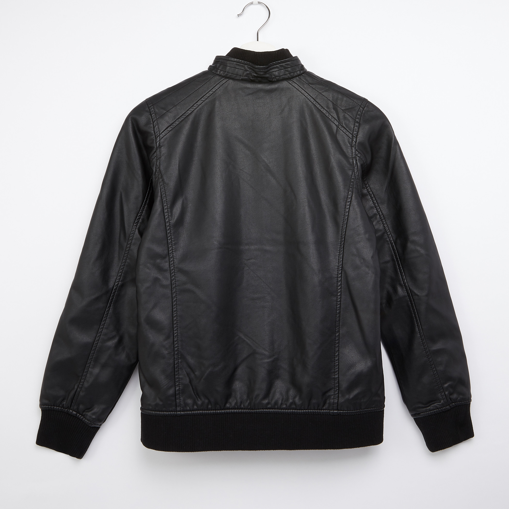 Buy Lee Cooper Girls Black Solid Biker Jacket - Jackets for Girls 7821143 |  Myntra