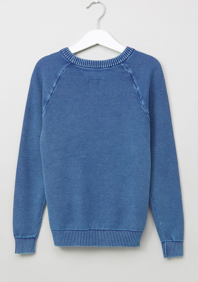 Lee Cooper Printed Textured Long Sleeves Sweatshirt-Sweaters and Cardigans-image-2