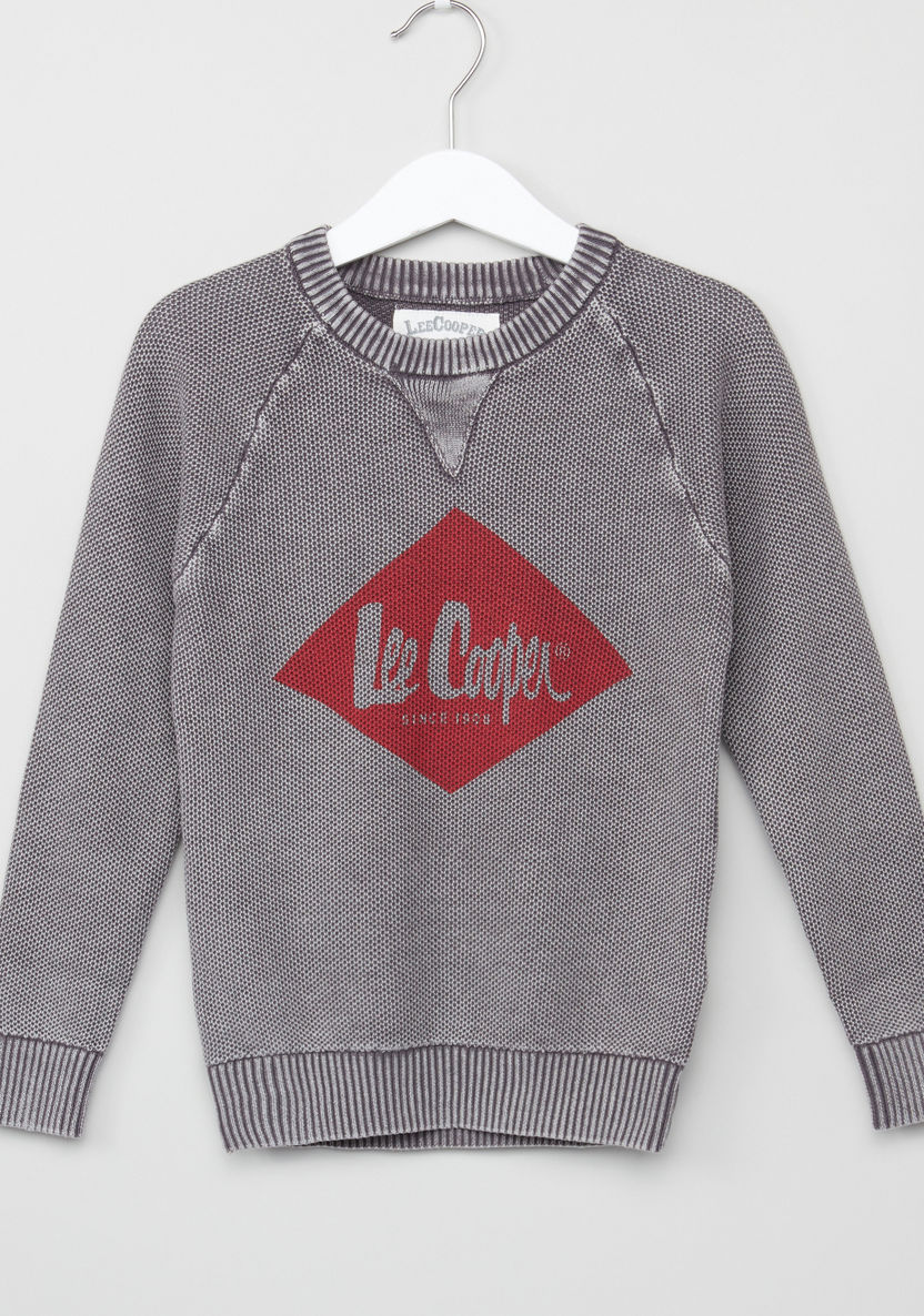 Lee Cooper Printed Raglan Sleeves Sweatshirt-Sweaters and Cardigans-image-0
