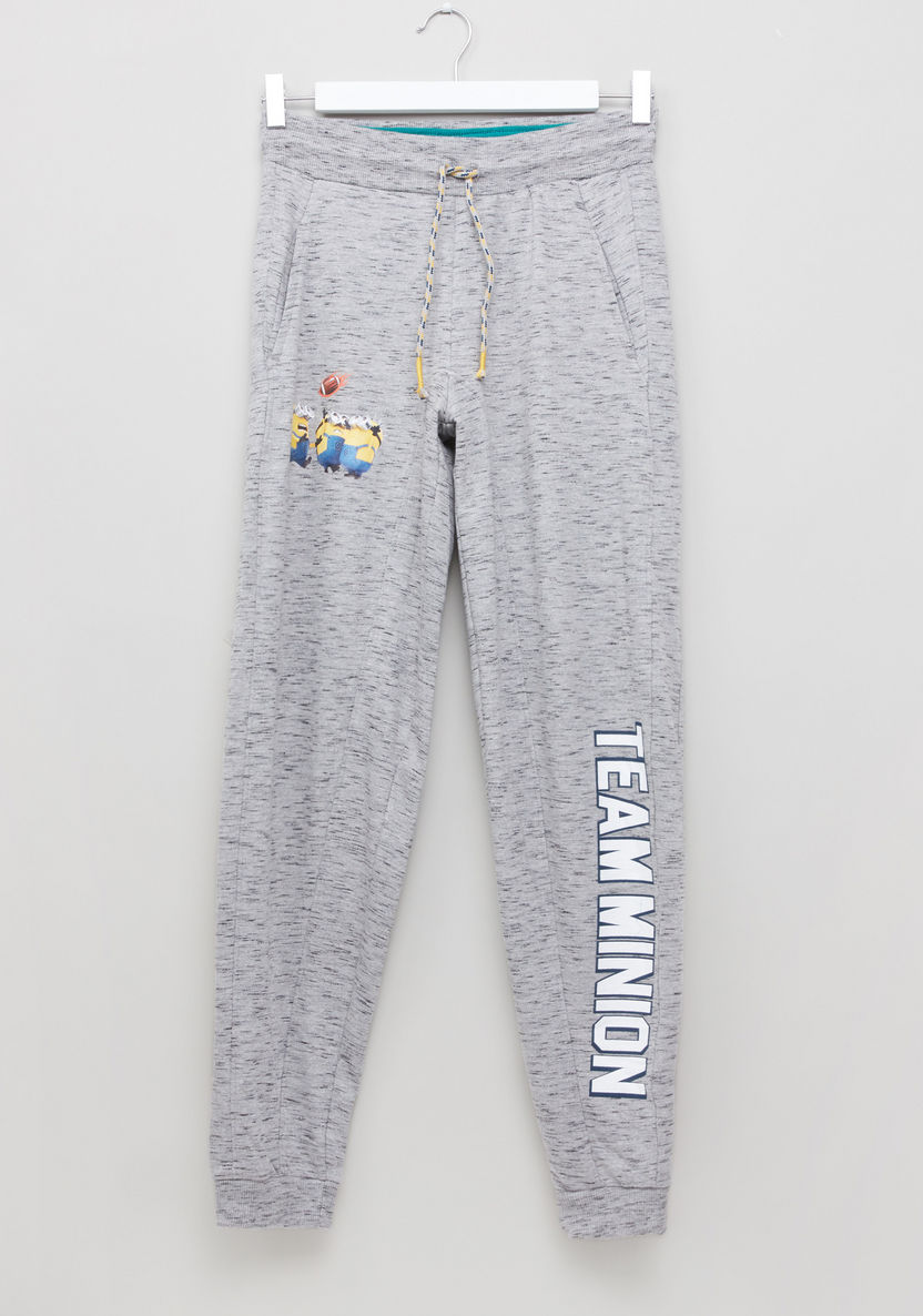 Minions Printed Jog Pants with Elasticised Waistband and Pocket Detail-Joggers-image-0