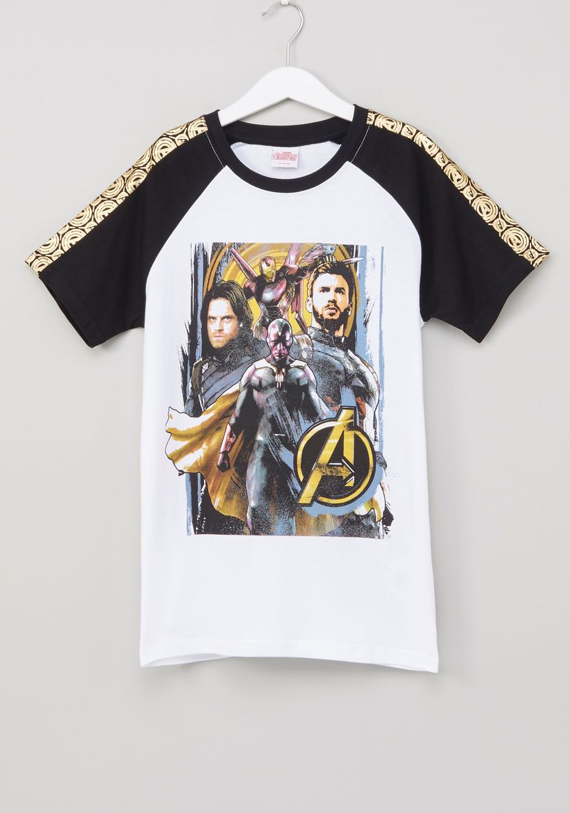 Avengers Printed Raglan Sleeves T-shirt-T Shirts-image-0