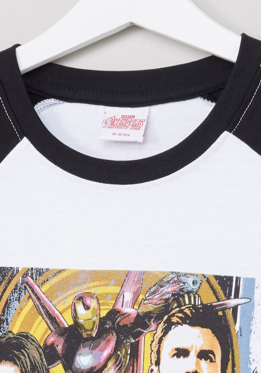 Avengers Printed Raglan Sleeves T-shirt-T Shirts-image-1