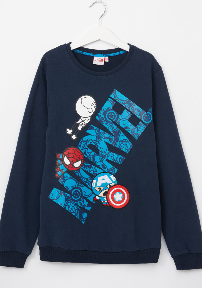 Avengers Printed Round Neck Long Sleeves Sweatshirt-Sweaters and Cardigans-image-0