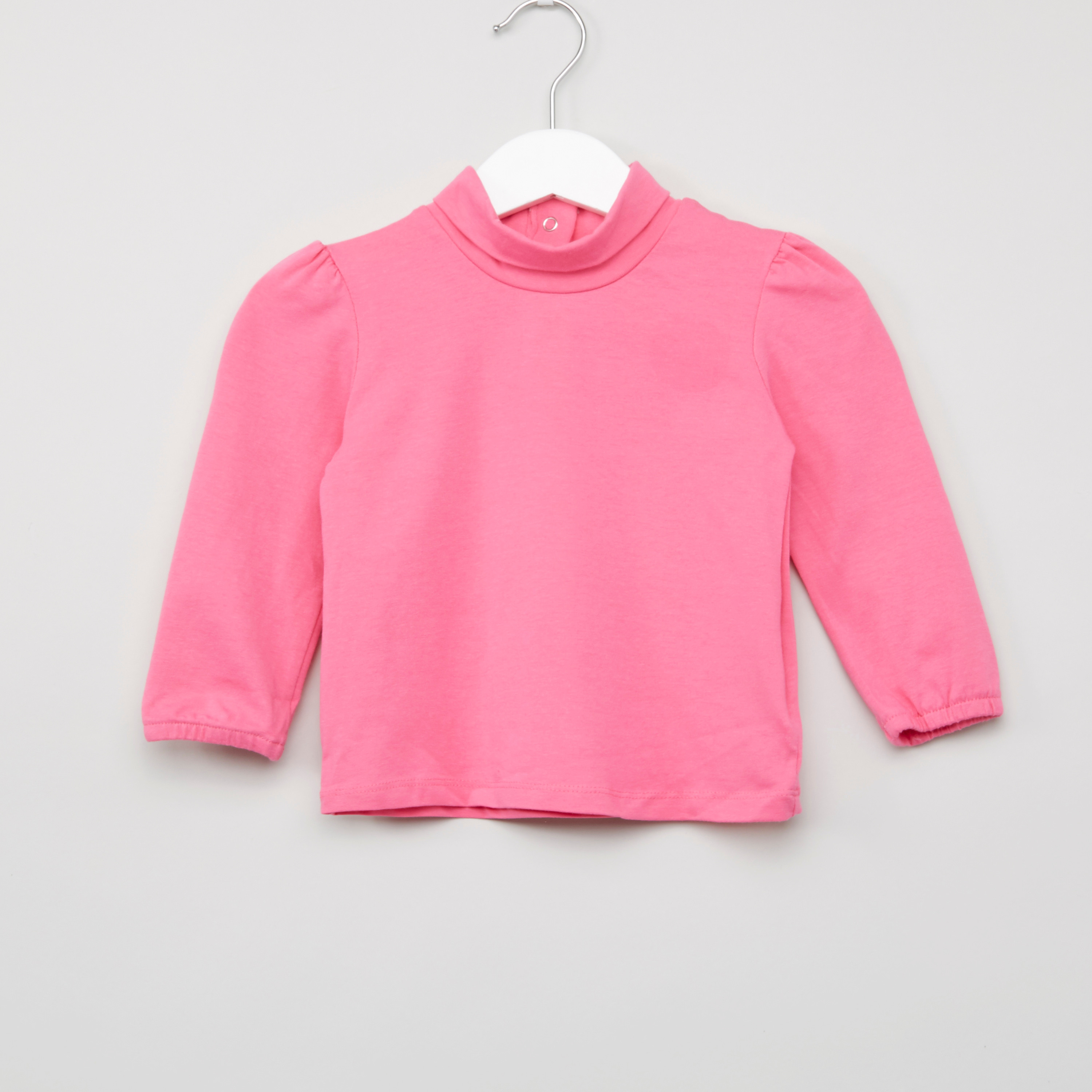 تيشيرت سادة بأكمام طويلة وياقة ضيقية من جونيورز - طقم من قطعتين-baby-girls-clothing-tshirts-image-6