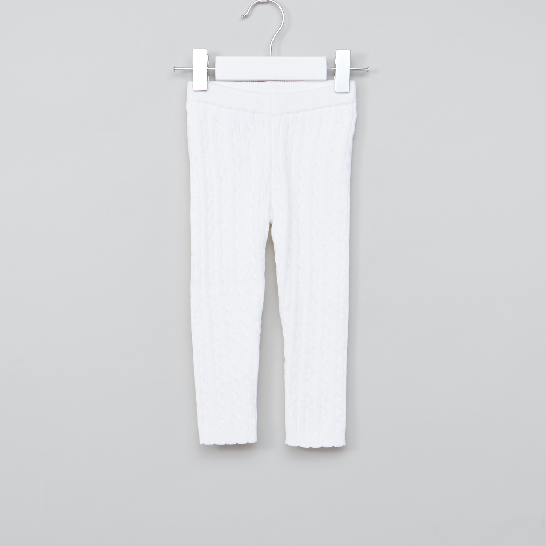 Juniors Textured Leggings with Elasticised Waistband-baby-girls-clothing-bottoms-leggings-image-4