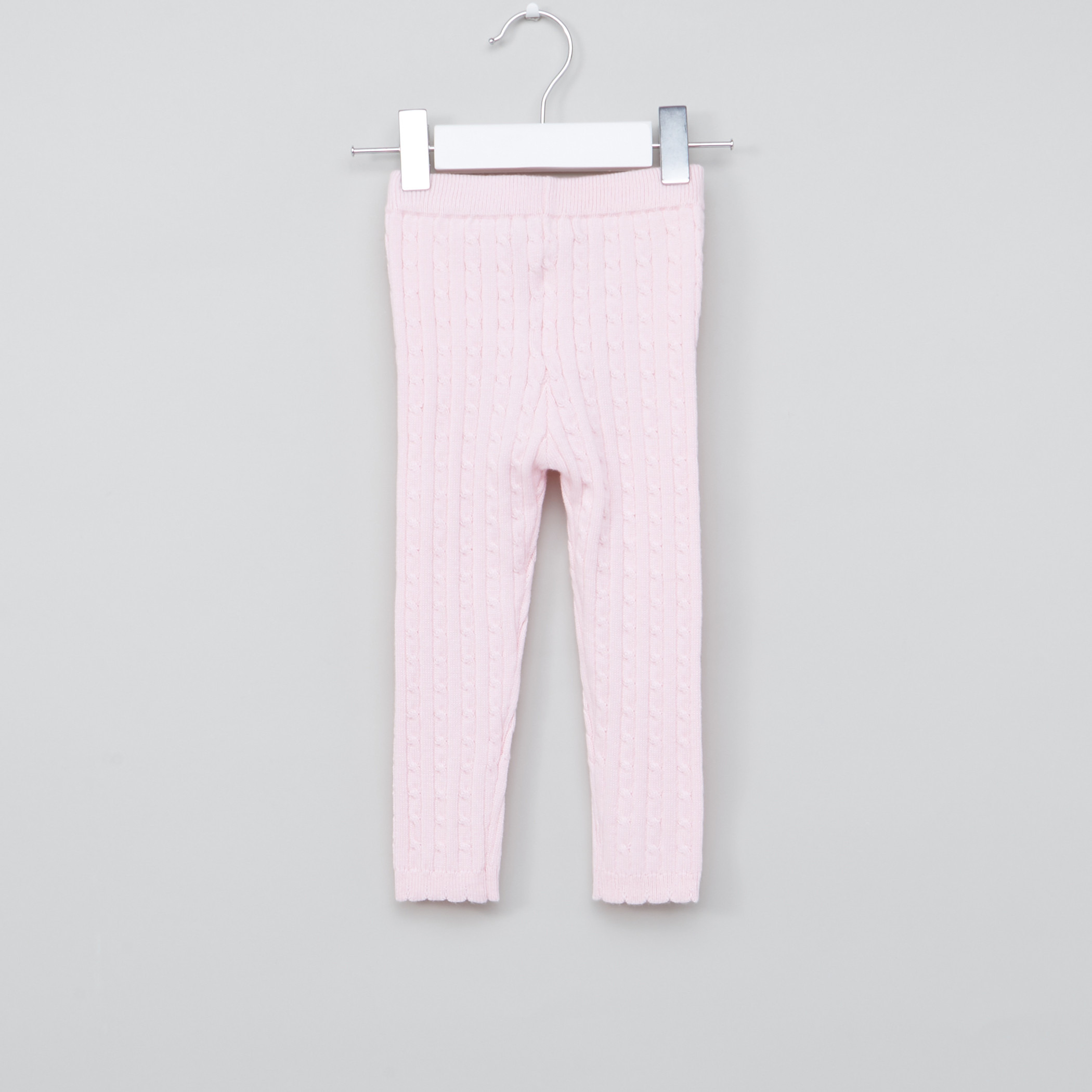 Juniors Textured Leggings with Elasticised Waistband-baby-girls-clothing-bottoms-leggings-image-3