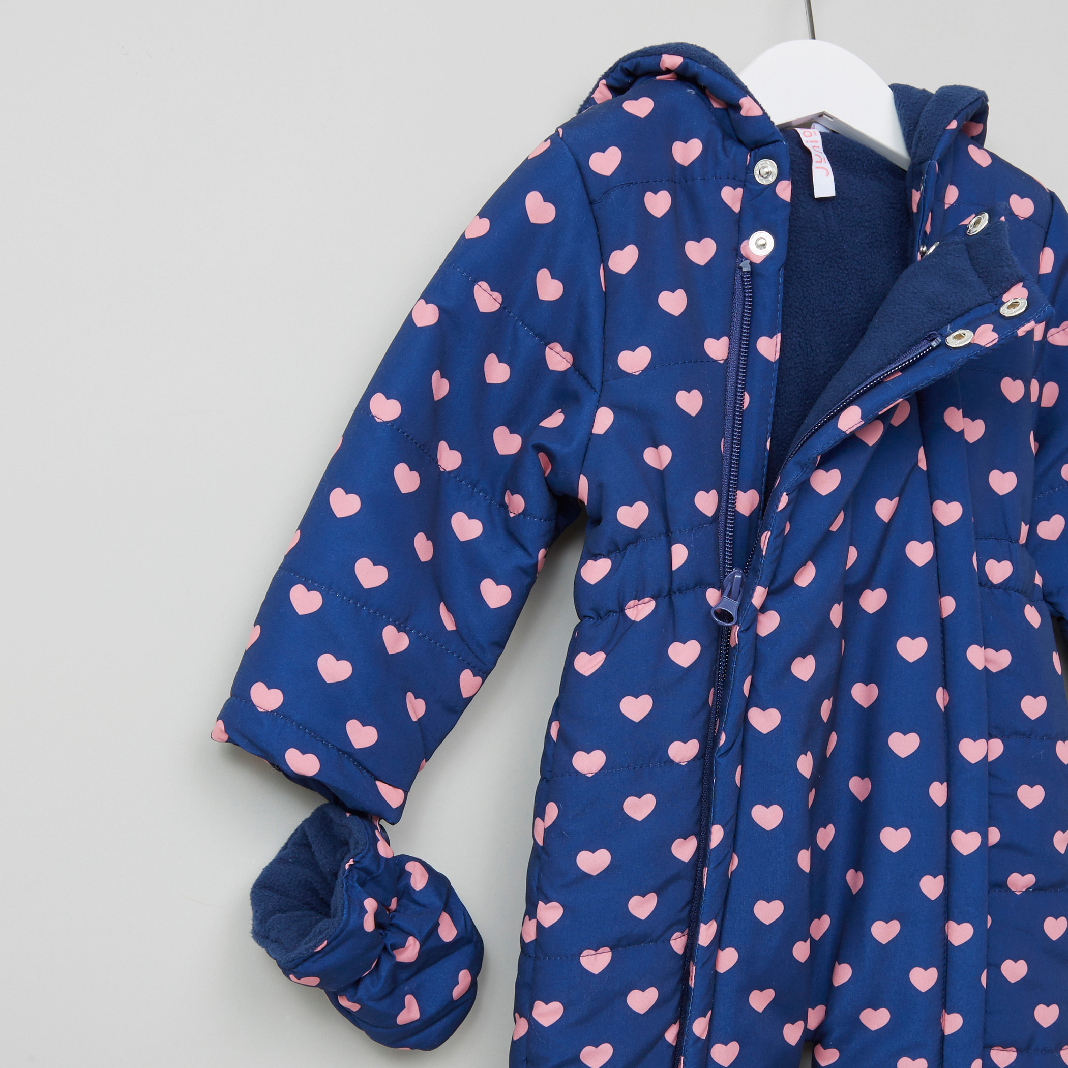 Juniors Quilted Long Sleeves Romper-baby-girls-clothing-rompers-image-2