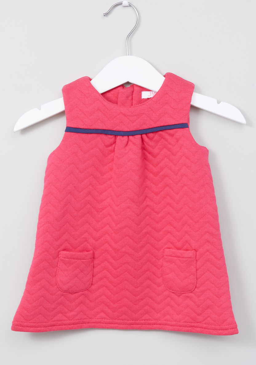 Juniors Quilted Pinafore Dress with Pockets-Dresses%2C Gowns and Frocks-image-0
