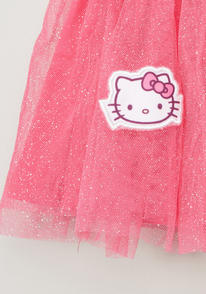 Hello Kitty Embroidered Mesh Tutu Skirt with Elasticised Waistband-Skirts-image-1