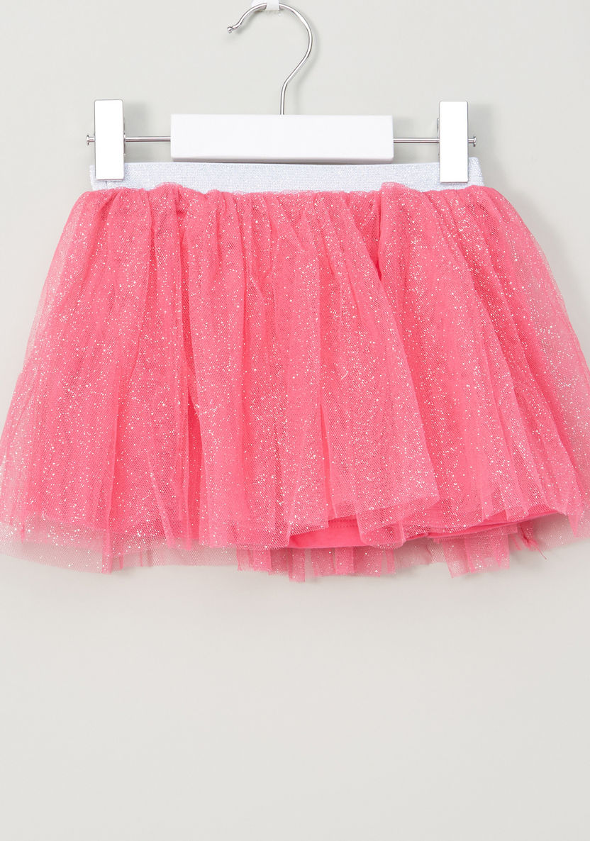 Hello Kitty Embroidered Mesh Tutu Skirt with Elasticised Waistband-Skirts-image-2