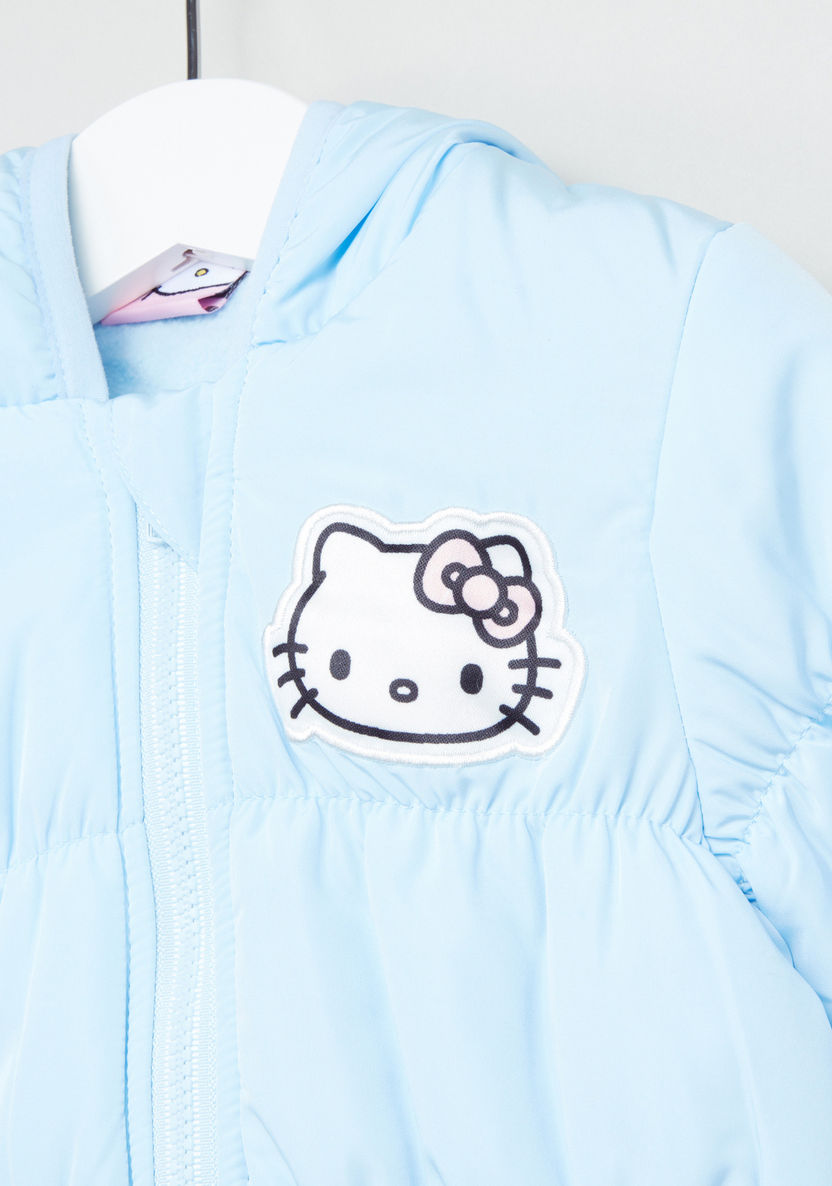 Hello Kitty Padded Jacket with Badges-Coats and Jackets-image-1