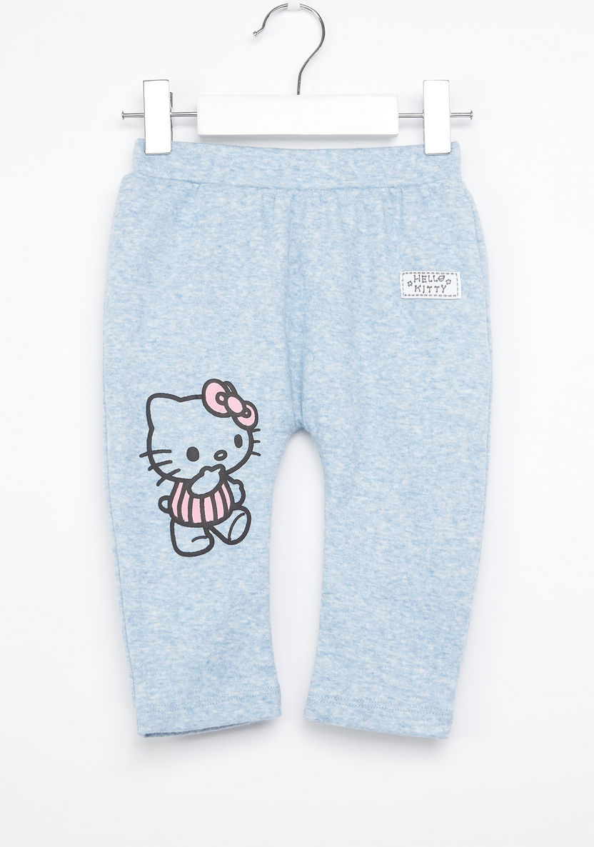 Hello Kitty Printed Sweatshirt and Pyjama Set-Clothes Sets-image-3