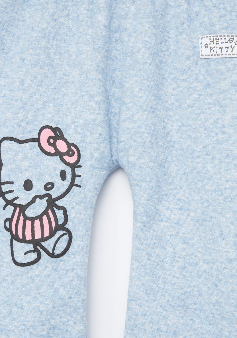 Hello Kitty Printed Sweatshirt and Pyjama Set-Clothes Sets-image-4