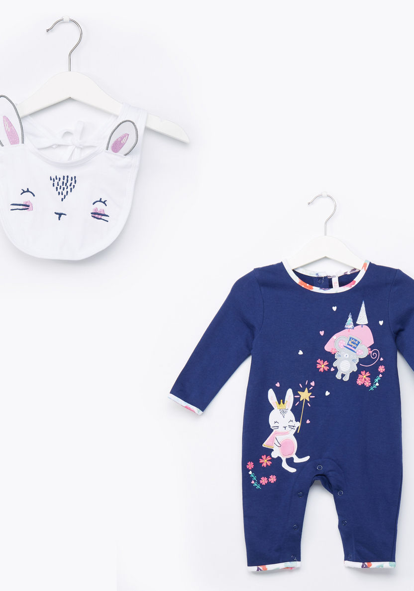 Juniors Bunny Graphic Brushed Terry Romper and Bib-Rompers%2C Dungarees and Jumpsuits-image-0