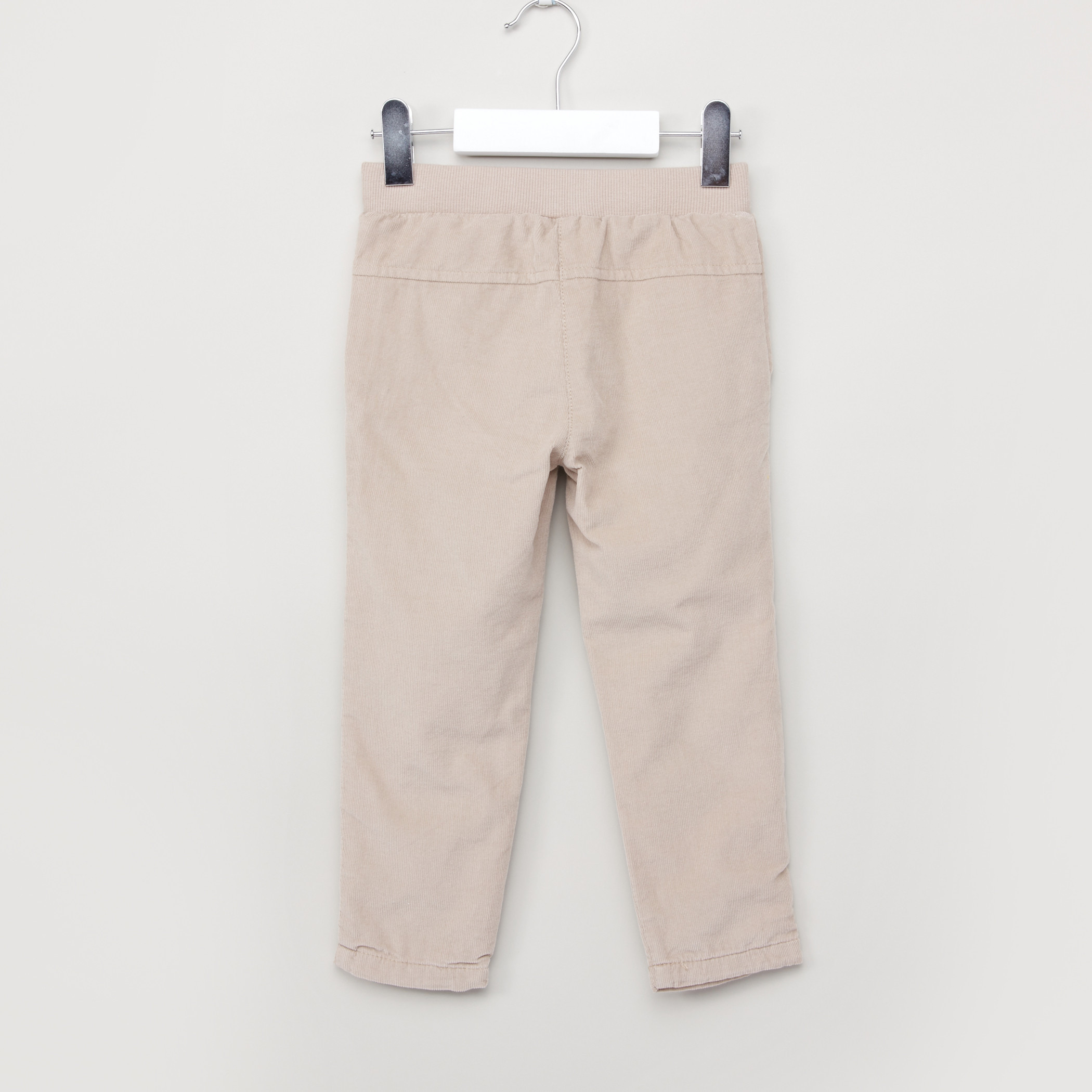 Juniors Ribbed Pants with Elasticised Waistband and Pocket Detail-baby-girls-clothing-bottoms-trousers-image-3