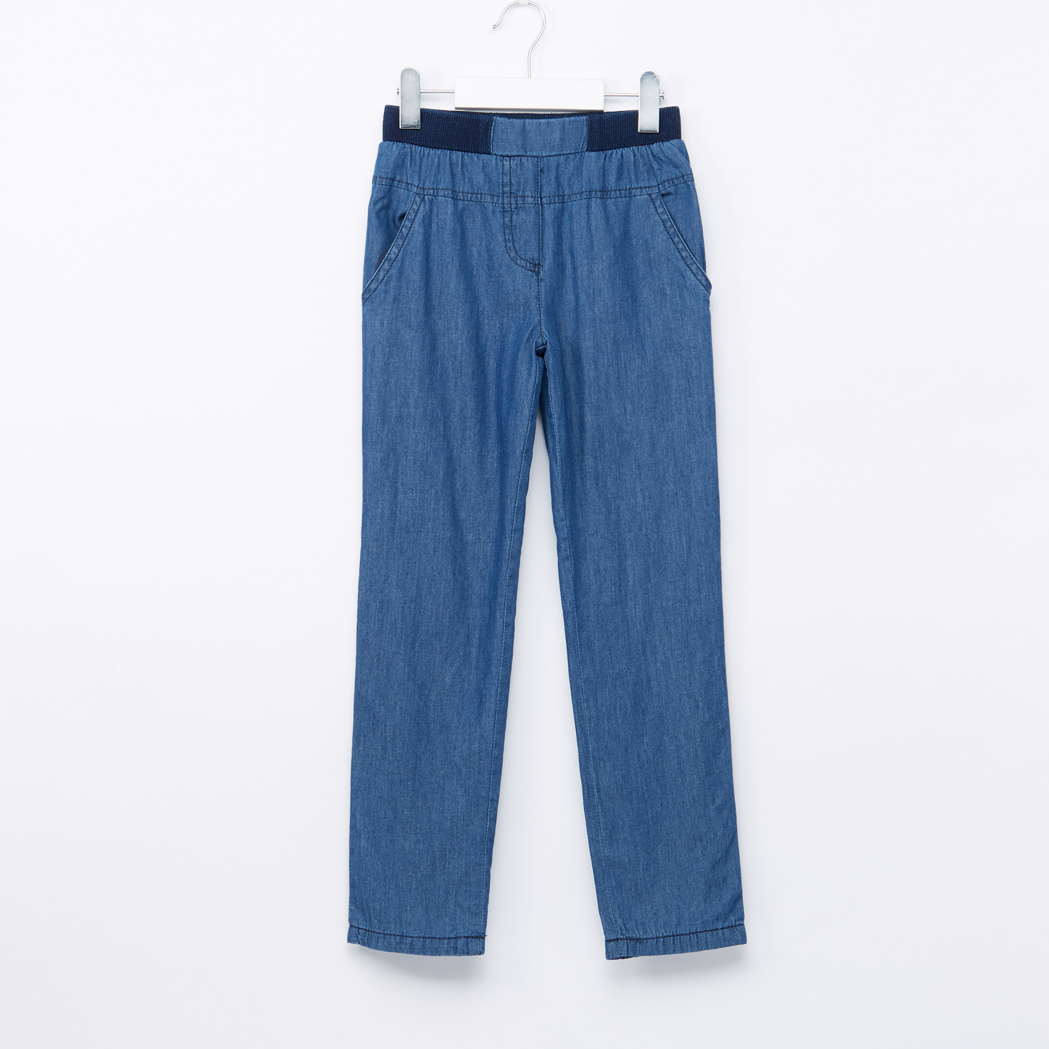 Juniors Textured Pants with Pocket Detail-baby-girls-clothing-bottoms-trousers-image-1