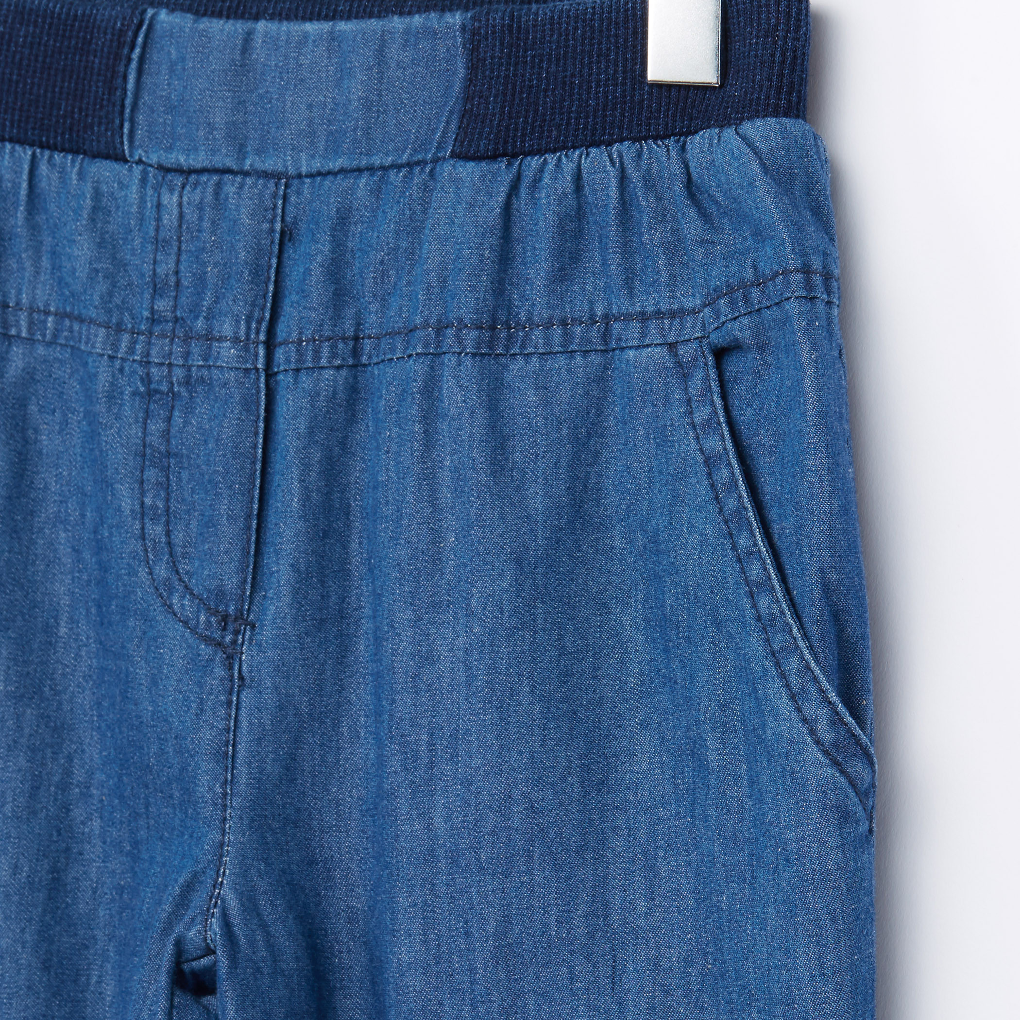 Juniors Textured Pants with Pocket Detail-baby-girls-clothing-bottoms-trousers-image-2