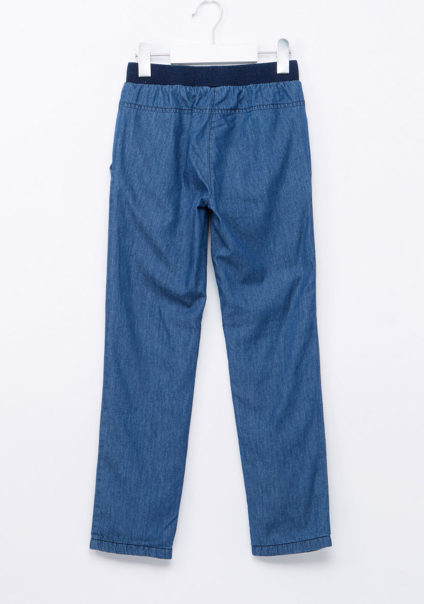 Juniors Textured Pants with Pocket Detail-Pants-image-2