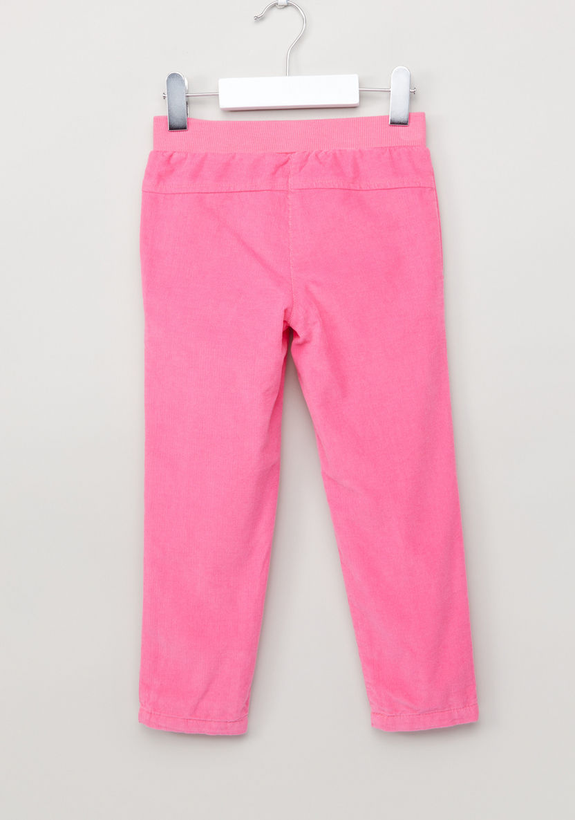 Juniors Ribbed Pants with Elasticised Waistband and Pocket Detail-Pants-image-2