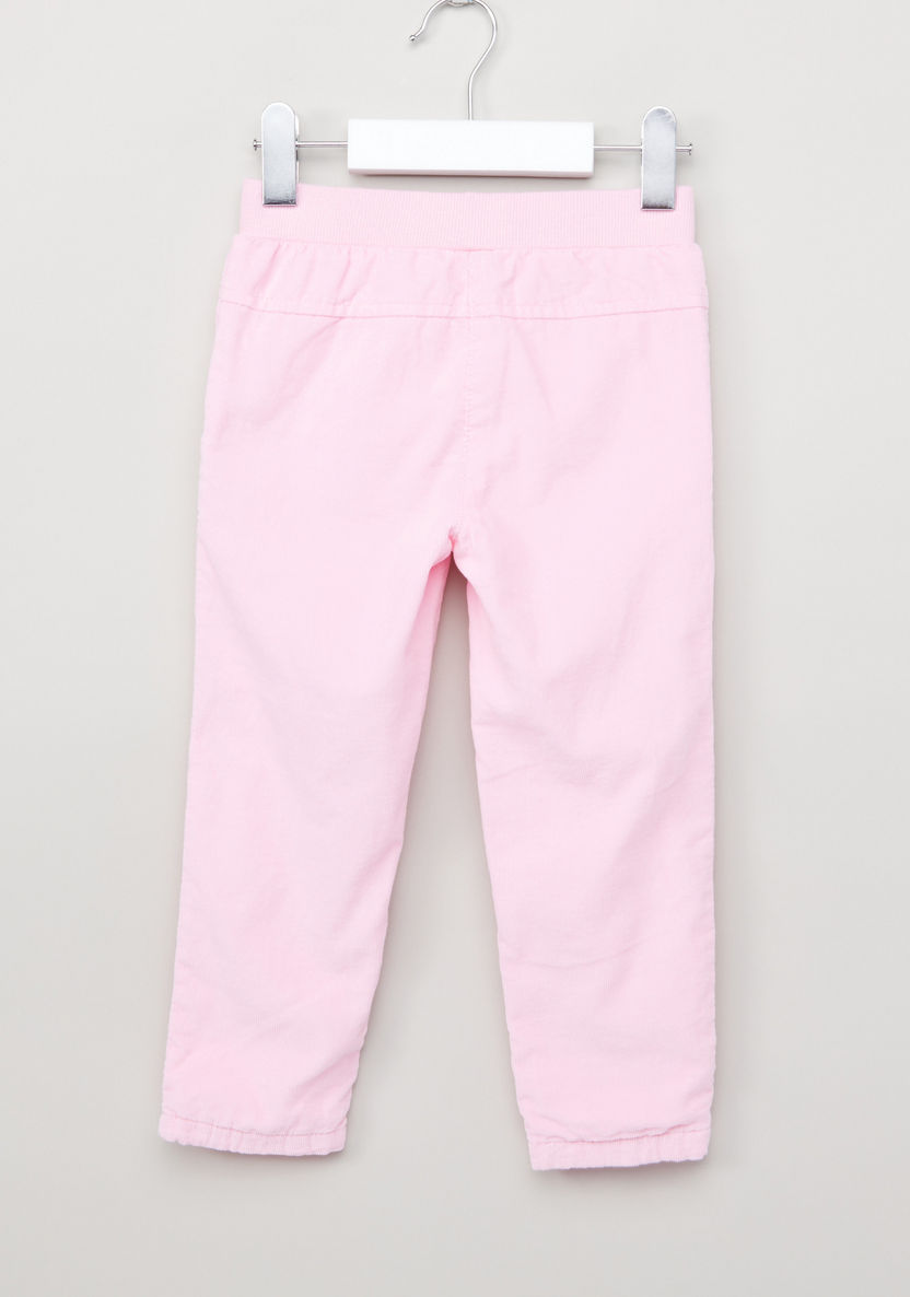 Juniors Ribbed Pants with Elasticised Waistband and Pocket Detail-Pants-image-2