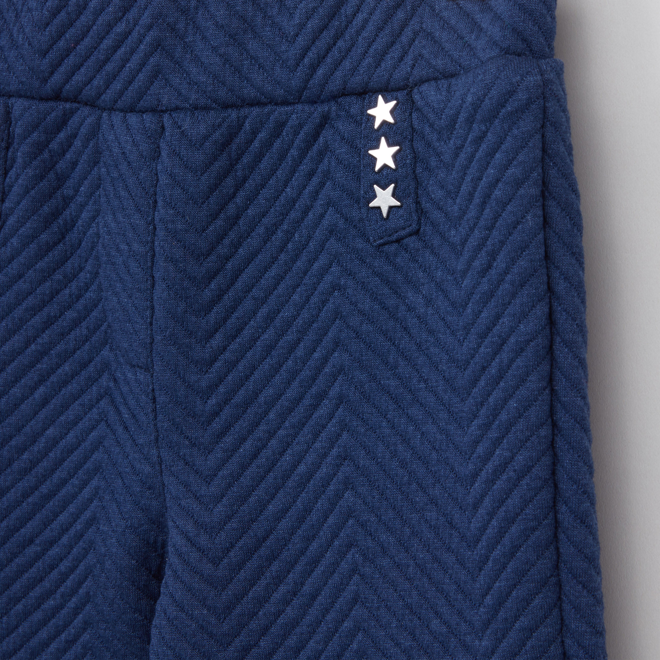 Juniors Textured Jeggings with Elasticised Waistband-baby-girls-clothing-bottoms-trousers-image-2
