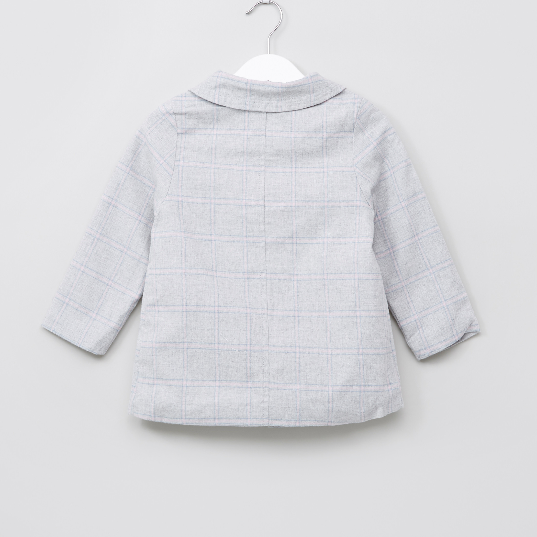 Eligo Bow Detail Long Sleeves Melton Coat-baby-girls-clothing-winterwear-jacketsandcoats-image-3