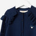 Eligo Embroidered Cardigan with Long Sleeves and Ruffle Detail-Sweaters and Cardigans-thumbnail-1
