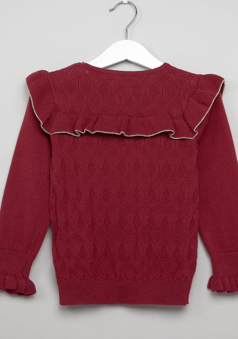 Eligo Frill Detail Long Sleeves Pullover-Sweaters and Cardigans-image-2