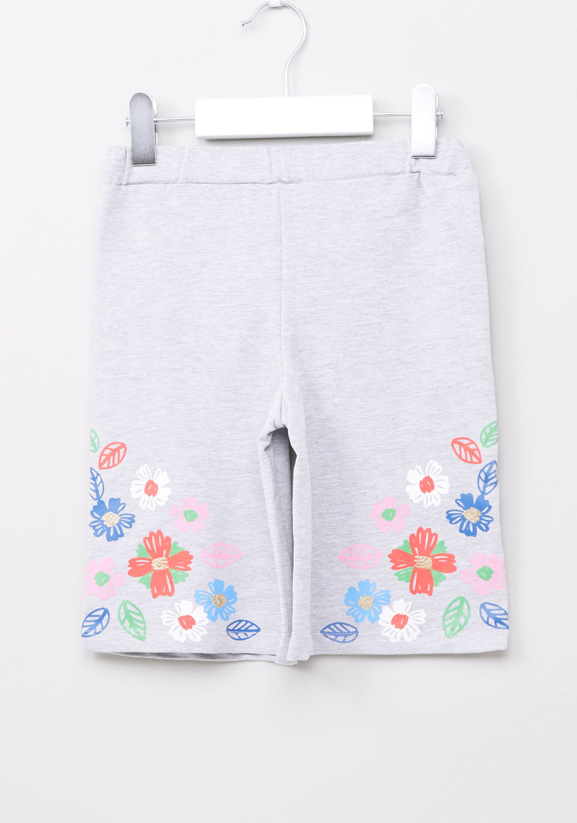 Hello Kitty Printed Culottes with Elasticised Waistband-Pants-image-2