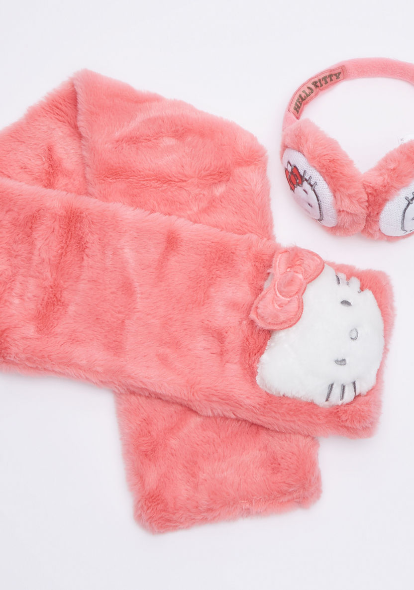 Hello Kitty Plush Earmuffs with Scarf-Scarves-image-0
