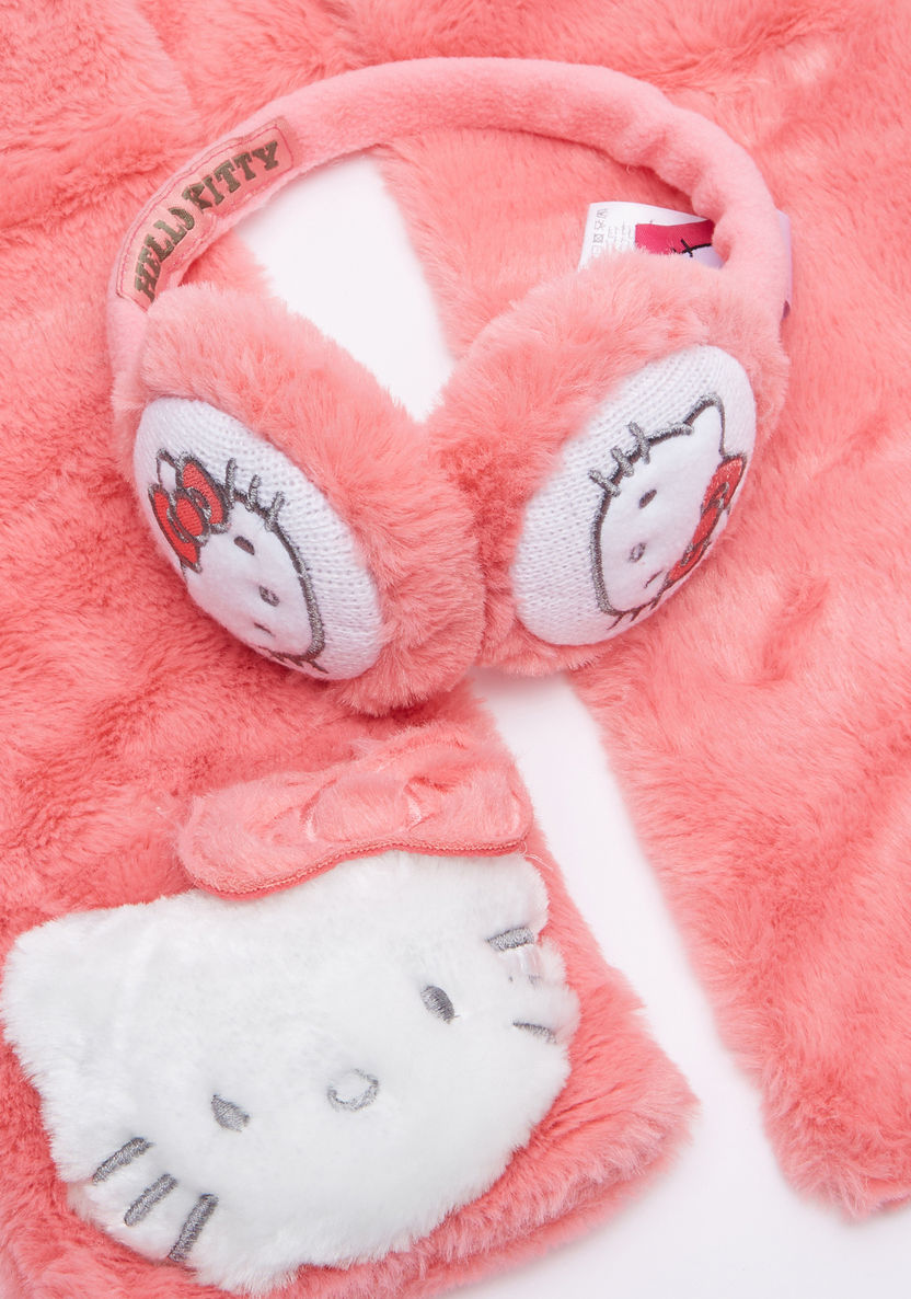 Hello Kitty Plush Earmuffs with Scarf-Scarves-image-3
