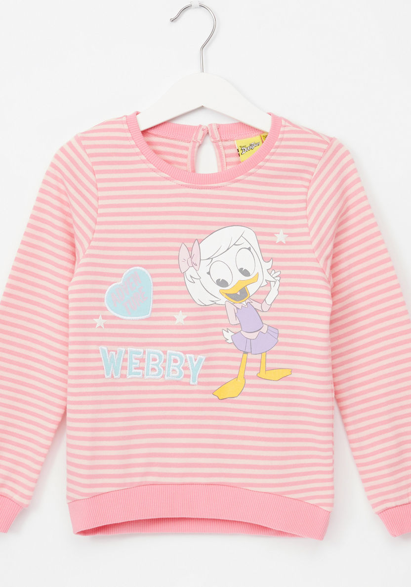 Duck Tales Striped Long Sleeves Sweatshirt-Sweaters and Cardigans-image-0