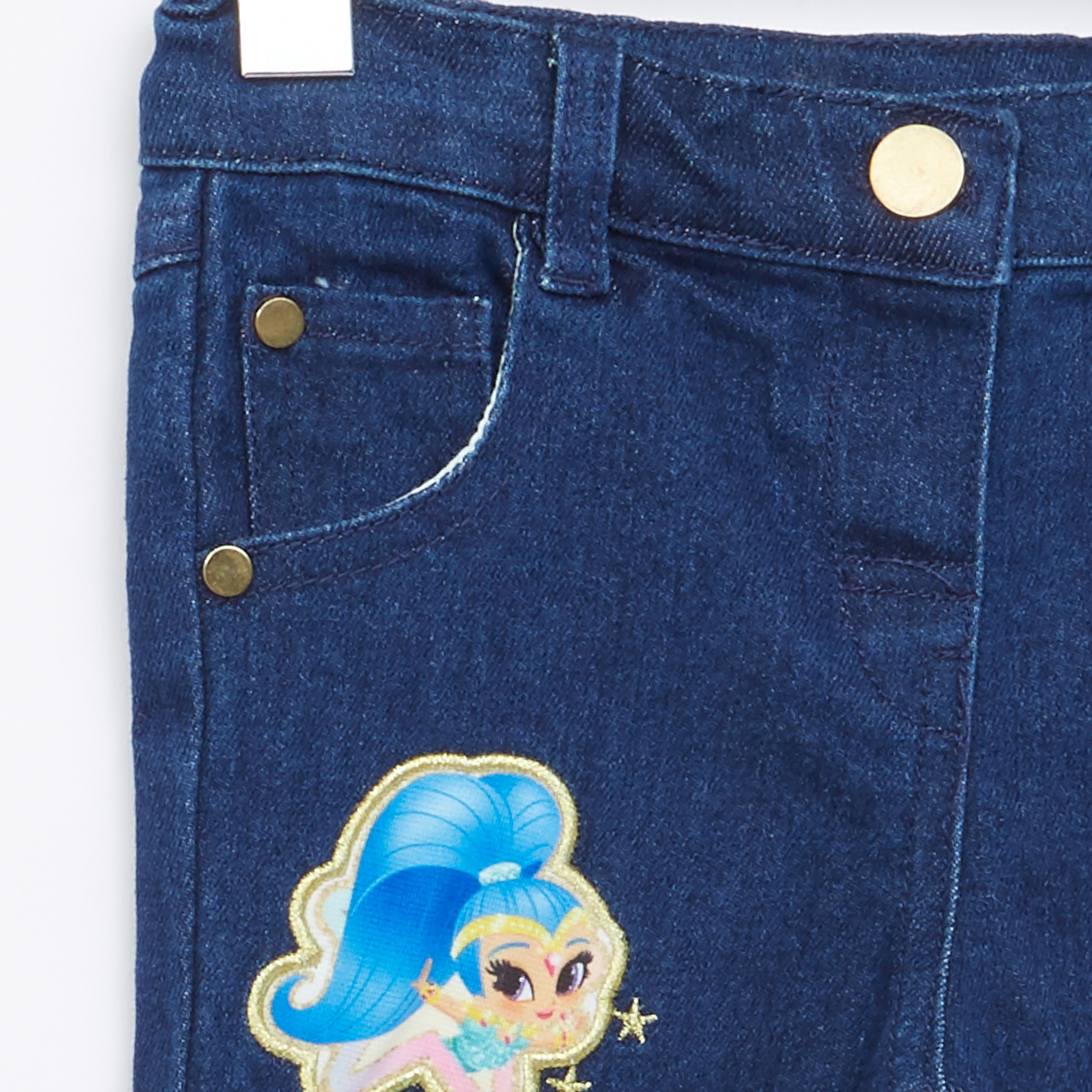 بِنطال جينز بزر إغلاق وتزيينات شيمر اند شاين-baby-girls-clothing-bottoms-jeans-image-2