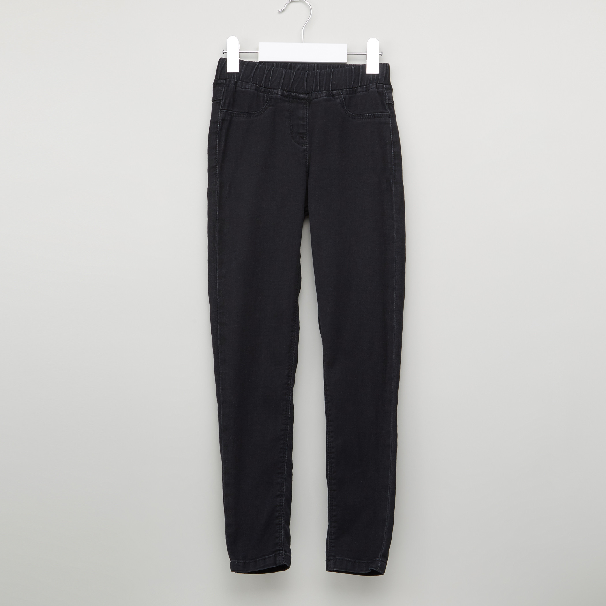 بنطال طويل بقصّة ضيّقة وخصر مطّاطي من جونيورز-girls-clothing-bottoms-jeansandjeggings-image-1