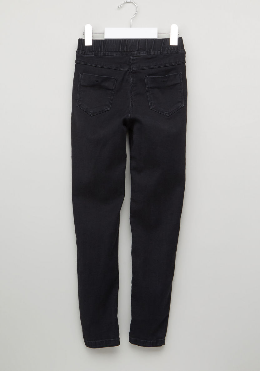 Juniors Full Length Jeggings with Elasticised Waistband-Jeans and Jeggings-image-2