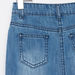 Juniors Denim Skirt with Pocket Detail and Button Closure-Skirts-thumbnail-3