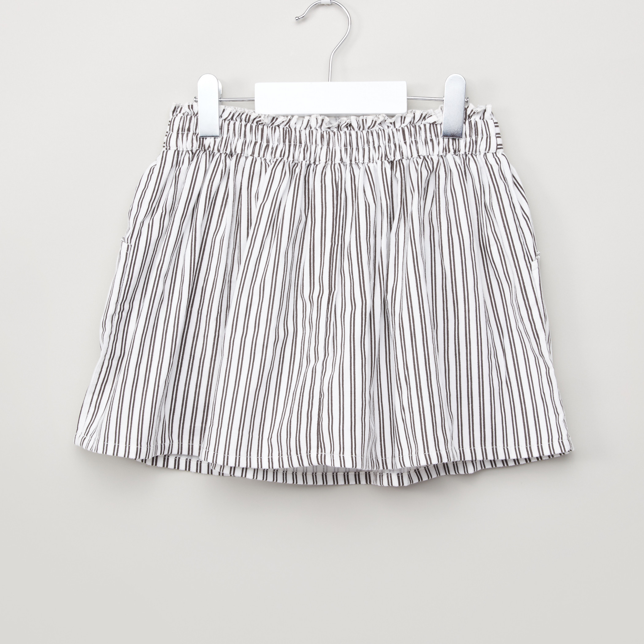 Juniors Black and White Cord Skirt with Embroidery-girls-clothing-bottoms-skirts-image-3