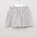 Juniors Black and White Cord Skirt with Embroidery-Skirts-thumbnail-2