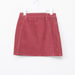 Juniors Textured Skirt with Pocket Detail and Button Closure-Skirts-thumbnail-2