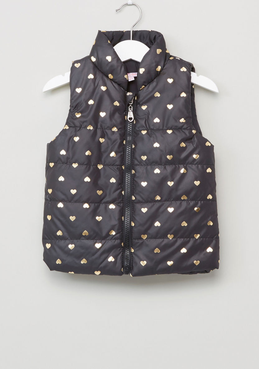 Juniors Printed Gilet-Sweaters and Cardigans-image-0