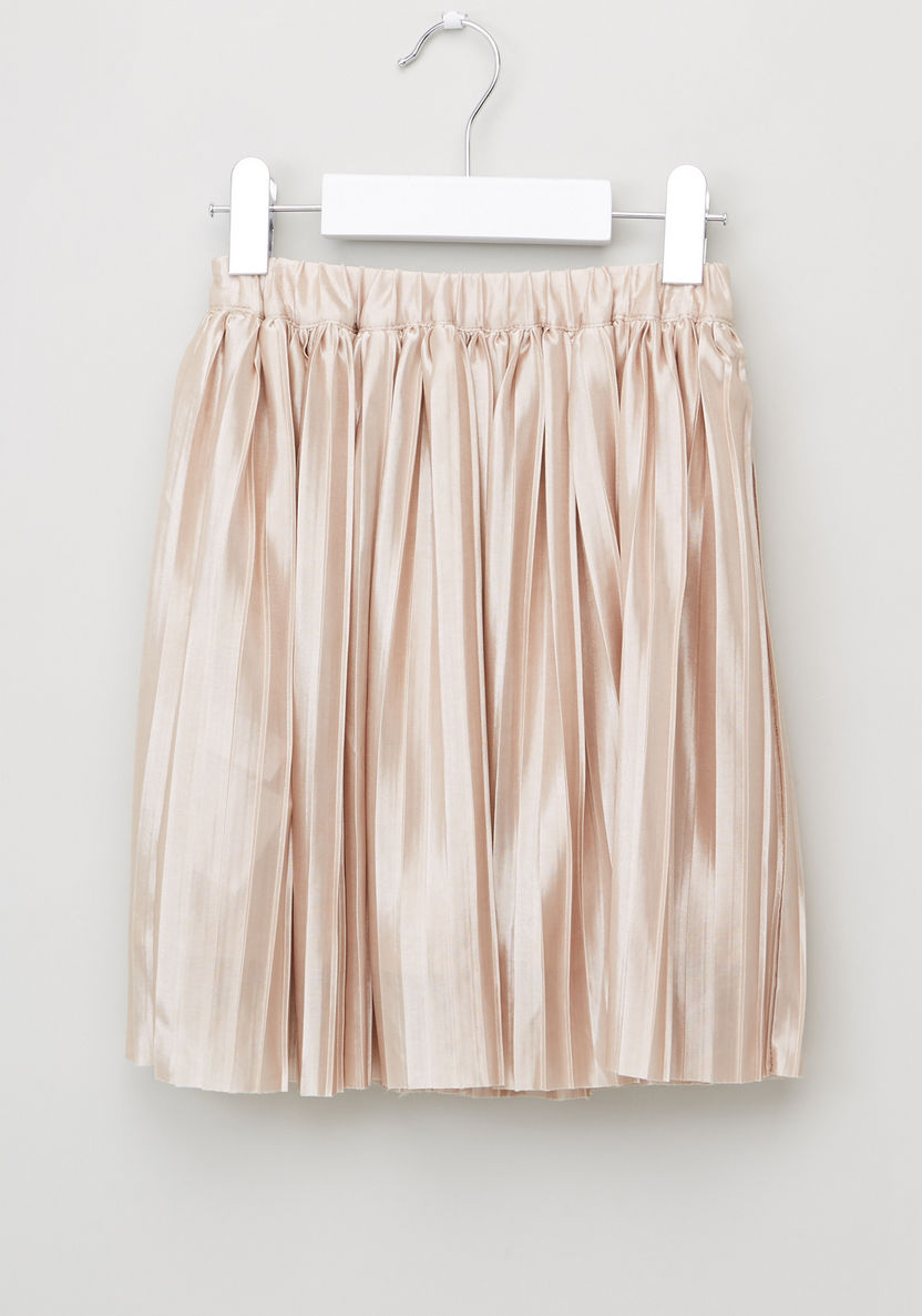 Juniors Pleated Skirt with Elasticised Waistband-Skirts-image-2