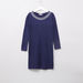 Juniors Knit Dress with Neck Embellish-Dresses%2C Gowns and Frocks-thumbnail-0