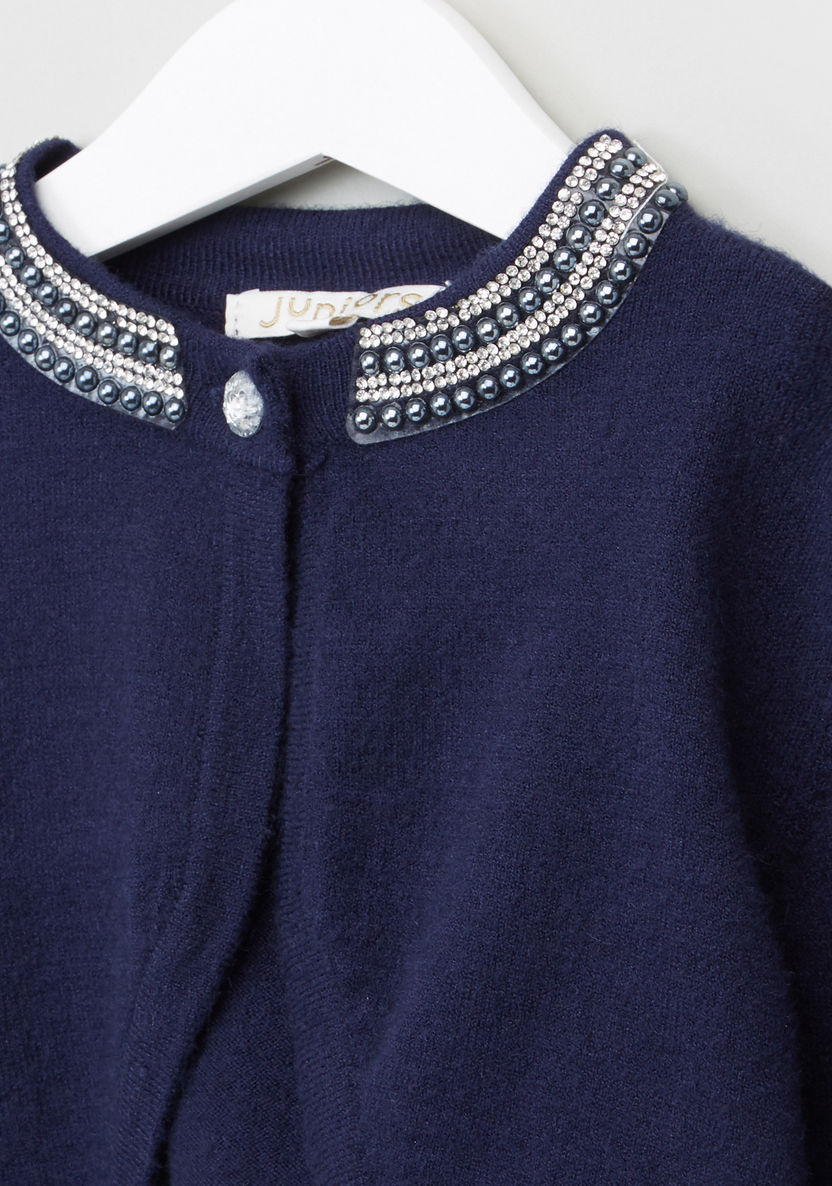 Juniors Embellished Long Sleeves Bolero Jacket-Sweaters and Cardigans-image-1