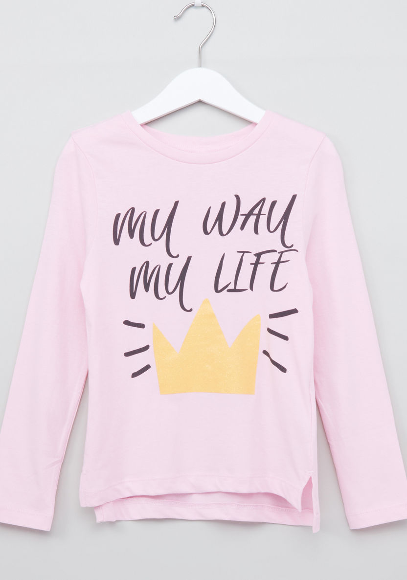 Juniors My Way My Life Crown Printed Top-Sweaters and Cardigans-image-0