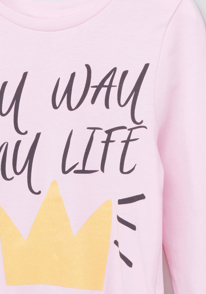 Juniors My Way My Life Crown Printed Top-Sweaters and Cardigans-image-1
